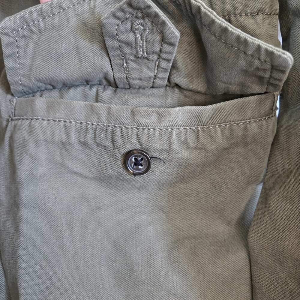 Banana Republic Women's Olive Green Front Button Collared Twill Utility Jacket 6 - Picture 4 of 12